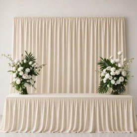 Entflammbar Burlington Dekostoff 280cm Breit (Zertifikat B1) Naturel Beige