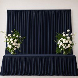 Brandhæmmend Terlenka Stof 280cm Bred (Certifikat B1) Navy Blå Brandhæmmend Terlenka Stof 280cm Bred (Certifikat B1) Navy Blå