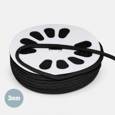 Katoenen Koord Zwart 3mm (Per Meter)
