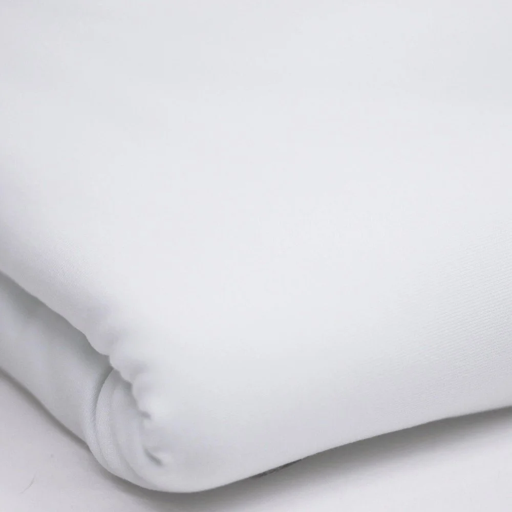 Bomuldsjersey Stof Kupon 2 Meter Hvid 160 cm Bred Bomuldsjersey Stof 2 Meter Stofrester Hvid - (Stof Metervare)