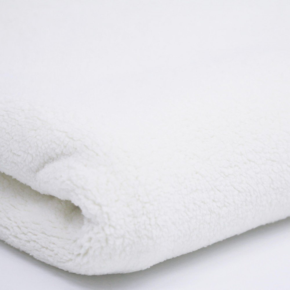 Curly Teddy Fabric 2 Meter Coupon Ecru Curly Teddy Fabric 2 Meter Coupon Ecru