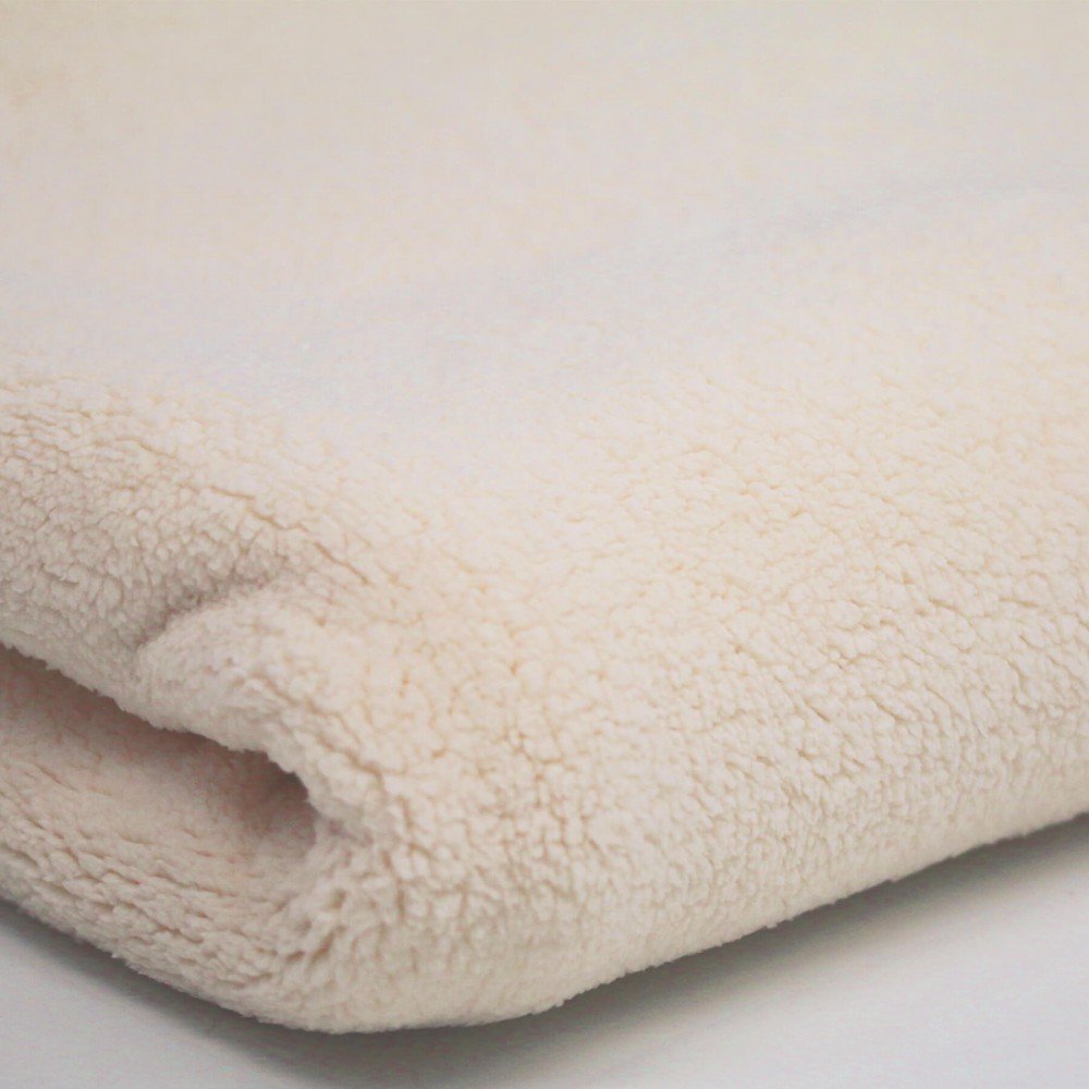 Curly Teddy Fabric 2 Meter Coupon Light Beige