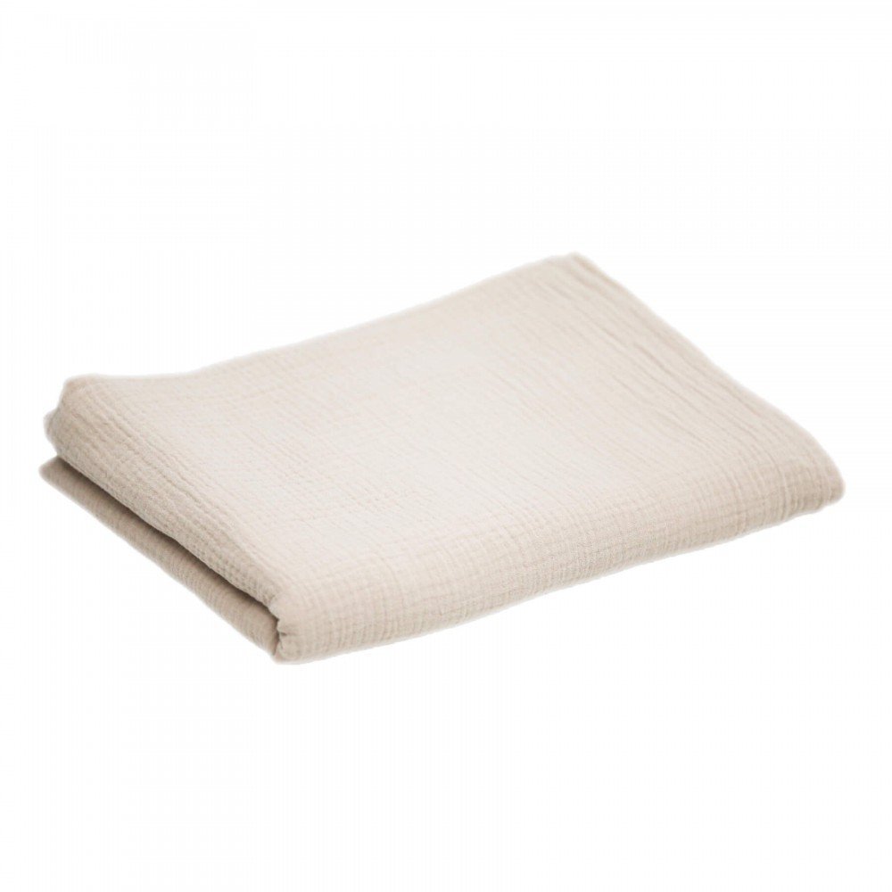 Double Gauze Fabric 2 Meter Coupon Light Beige