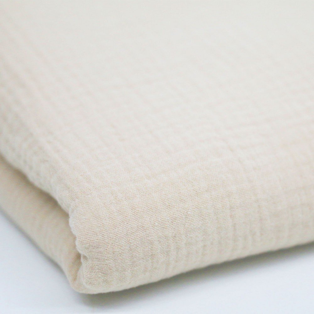 Double Gauze Fabric 2 Meter Coupon Natural Double Gauze Fabric 2 Meter Coupon Natural