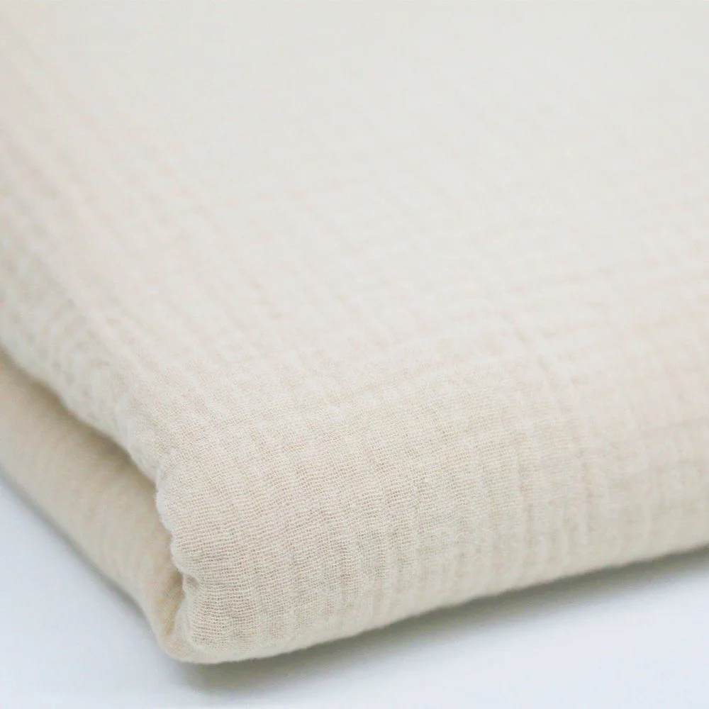 Double Gauze Musselin Stof 2 Meter Stofrester Naturel Double Gauze Musselin Stof 2 Meter Stofrester Naturel