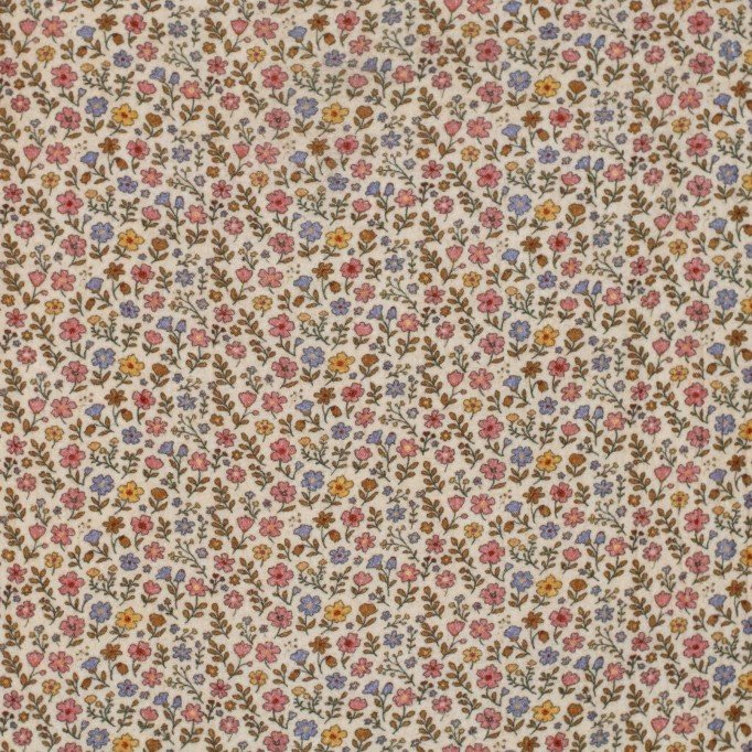 Double Gauze Fabric Digital Print - Retro Flower Double Gauze Fabric Digital Print - Retro Flower - (Child Fabrics)