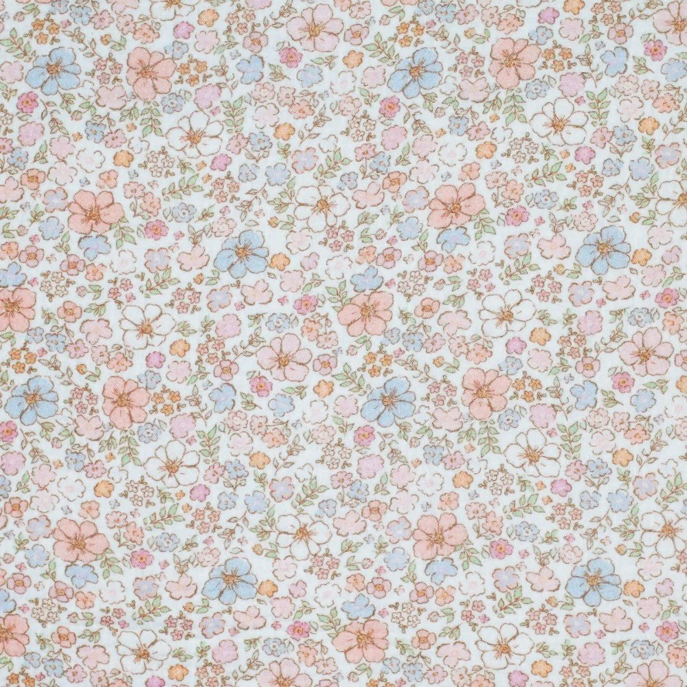 Double Gauze Fabric Digital Print - Summertime Feeling Nude Pink Double Gauze Fabric Digital Print - Summertime Feeling Nude Pink