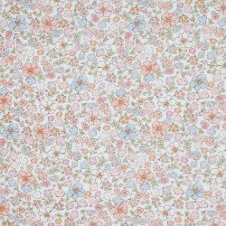 Baumwoll Musselin Stoff Digital - Sommergefühl Nude Rosa