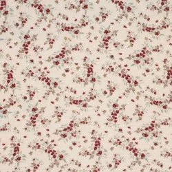 Baumwoll Musselin Stoff Digital - Rosmarinzweig Beige