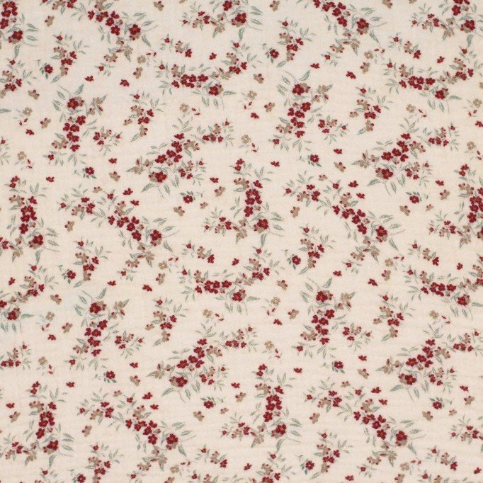 Double Gauze Fabric Digital Print - Rosemary Twig Beige Double Gauze Fabric Digital Print - Rosemary Twig Beige - (Child Fabrics)