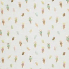 Tissu Double Gaze Impression Numérique - Glace D'été Tissu Double Gaze Impression Numérique - Glace D'été