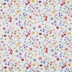 Double Gauze Fabric Digital Print - Wildflowers Double Gauze Fabric Digital Print - Wildflowers