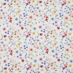 Muślin Bawełniany Druk Cyfrowy - Kwiaty Polne
