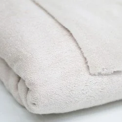 Tessuto Spugna di Bambù Doppio Lato Coupon 2 Metri Ecru
