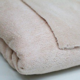 Tissu Éponge Bambou Double Face Coupon 2 Mètres Beige Clair
