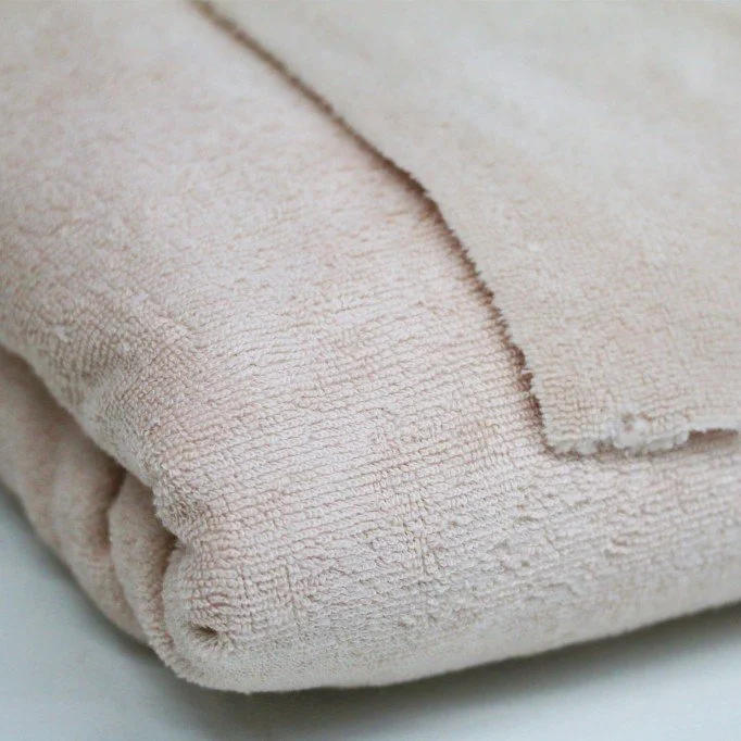 Double Touch Bamboo Terry Fabric 2 Meter Coupon Light Beige - (Cheap Fabrics)
