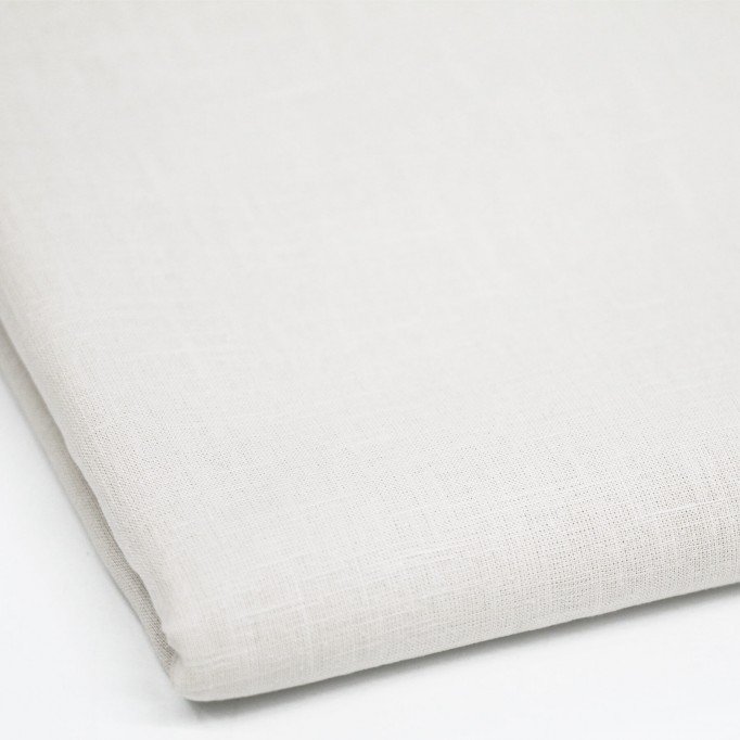 Feiner Leinenstoff 2 Meter Reststücke (Stone Washed) Ecru - (Stoffe Günstig)