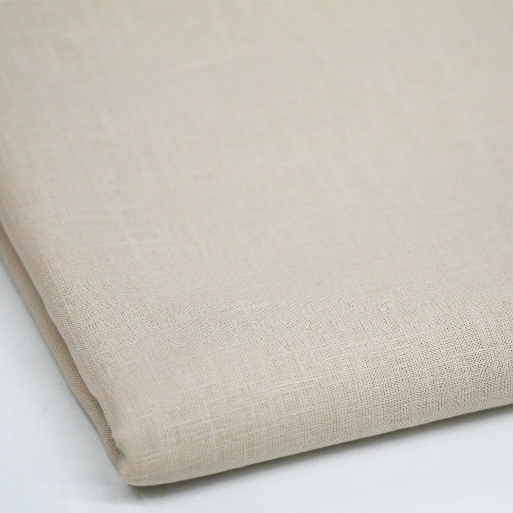 Fine Linen Fabric 2 Meter Coupon (Stone Washed) Sand Beige Fine Linen Fabric 2 Meter Coupon (Stone Washed) Sand Beige