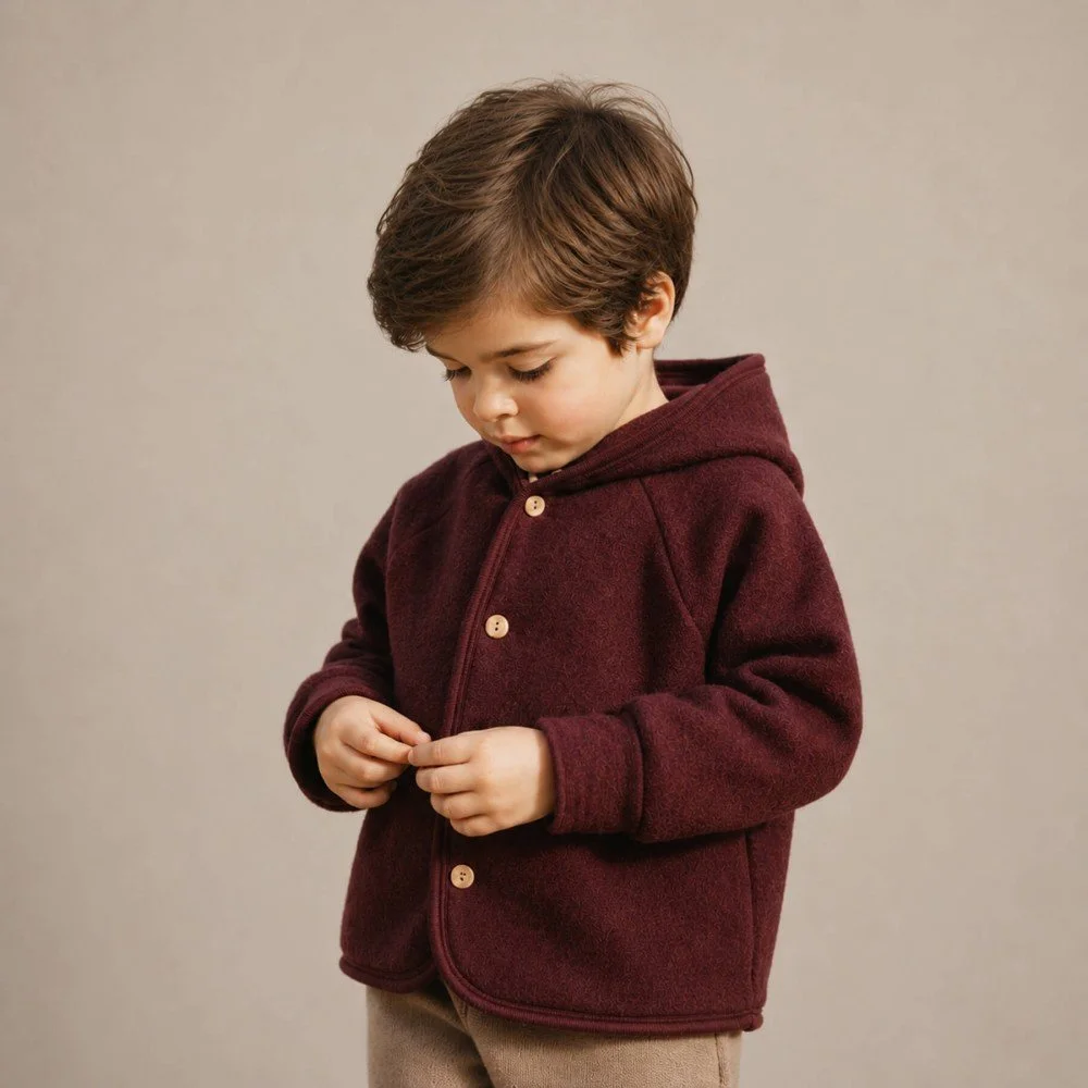 Tessuto Loden Follato Di Lana Bordeaux Tessuto Loden Follato Di Lana Bordeaux - (Tessuto Lana Cotta)