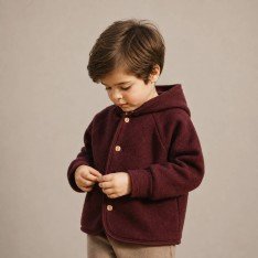 Fulled Loden Wool Fabric Bordeaux Fulled Loden Wool Fabric Bordeaux