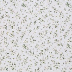 Jersey Cotton Fabric Digital Print - Dusty Green Leaves