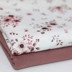 Bomuldjersey Digital Print - Blomsterbuket Råhvid Mauve Bomuldjersey Digital Print - Blomsterbuket Råhvid Mauve