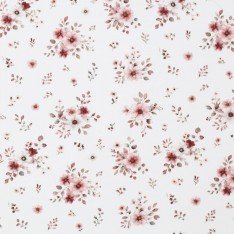 Bomuldjersey Digital Print - Mauve Blomsterbuket Bomuldjersey Digital Print - Mauve Blomsterbuket