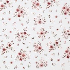 Bomuldjersey Digital Print - Mauve Blomsterbuket