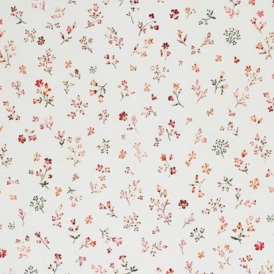 Bomuldjersey Digital Print - Sød Blomster
