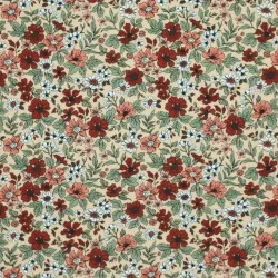 Baumwolljersey Digital - Vintage Blumen Beige