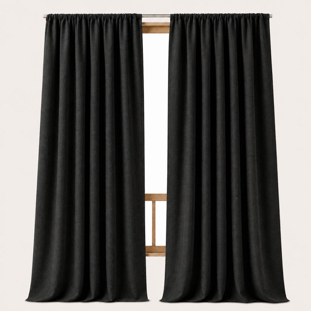 Tissu Lin (280cm Largeur) Vert Poussiéreux - (Tissu Lin Lavé Enzymwashed)