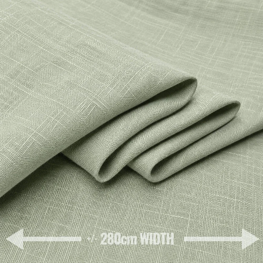 Linen Fabric (280cm Wide) Dusty Green