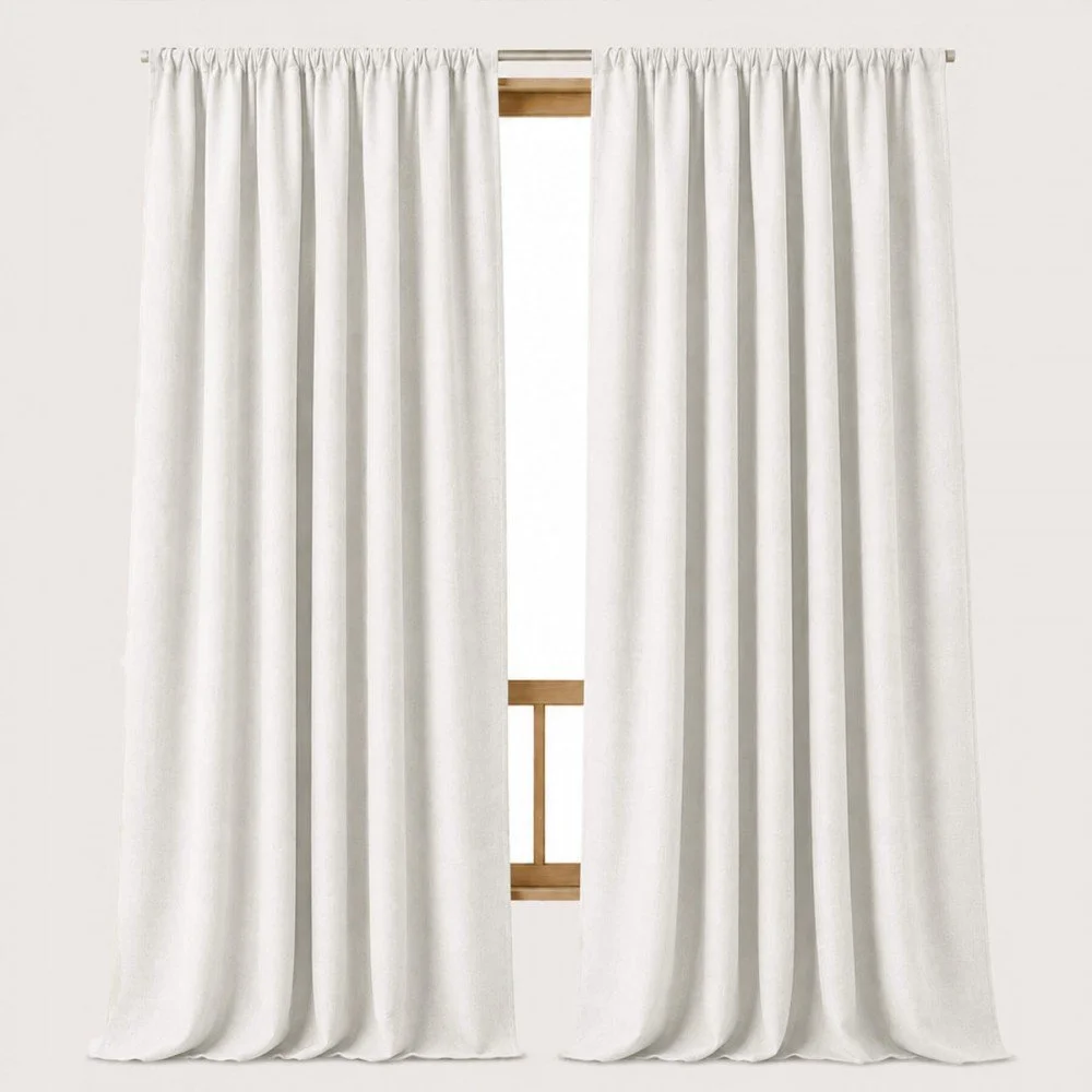Linen Fabric (280cm Wide) Ecru - (Linen Fabric Enzymwashed)