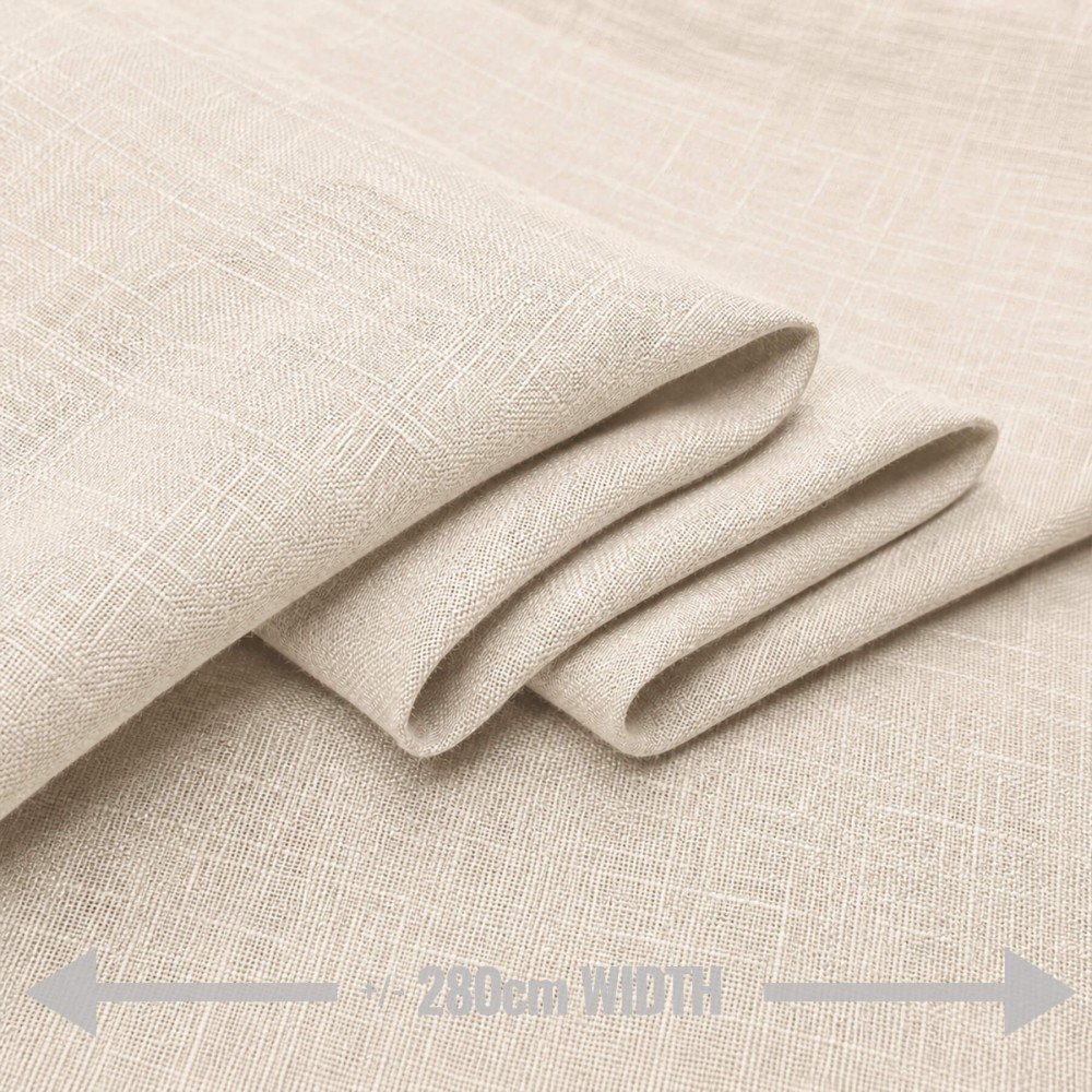 Linen Fabric (280cm Wide) Light Beige Linen Fabric (280cm Wide) Light Beige
