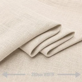 Linen Fabric (280cm Wide) Light Beige