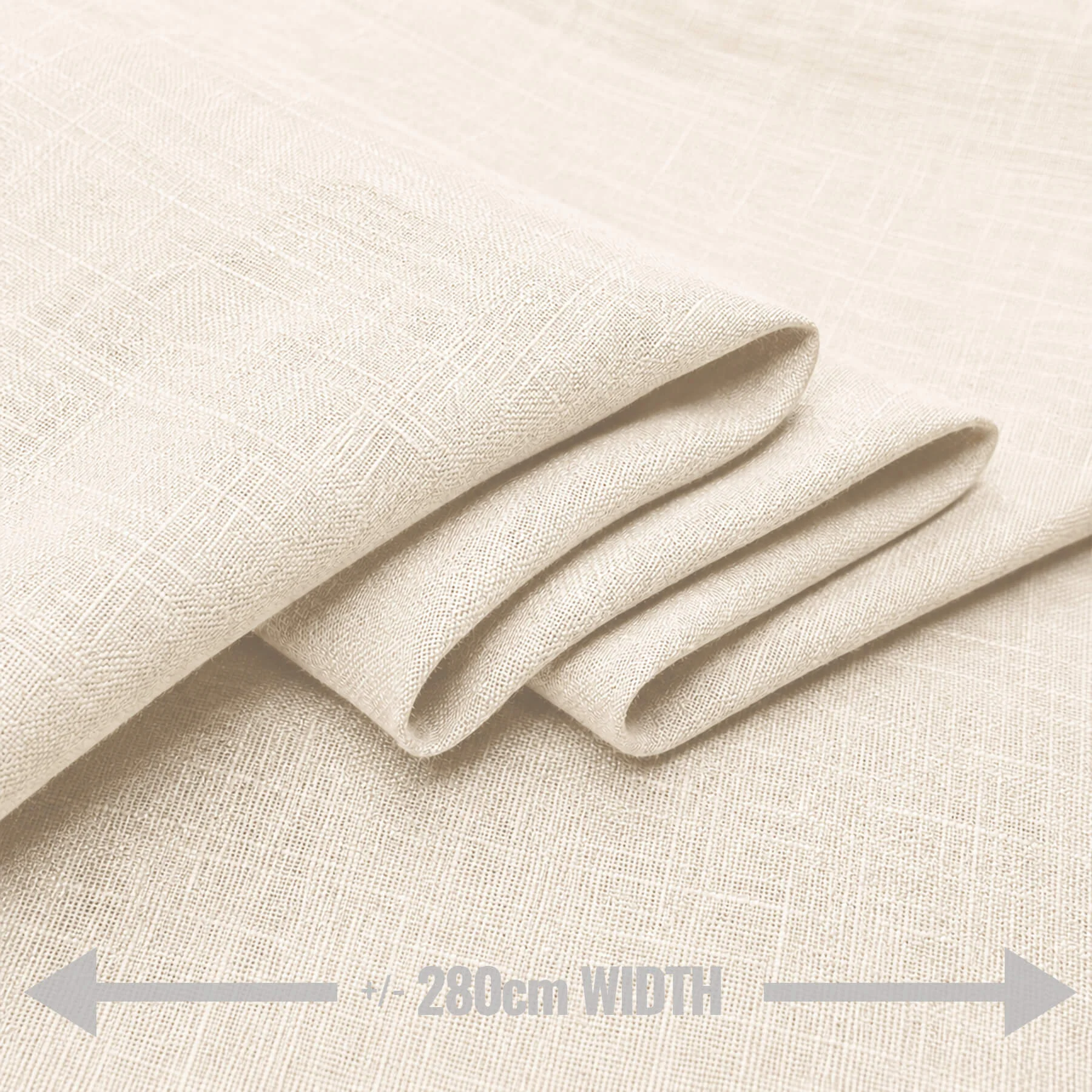 Linnen Stof (280cm Breed) Naturel Beige