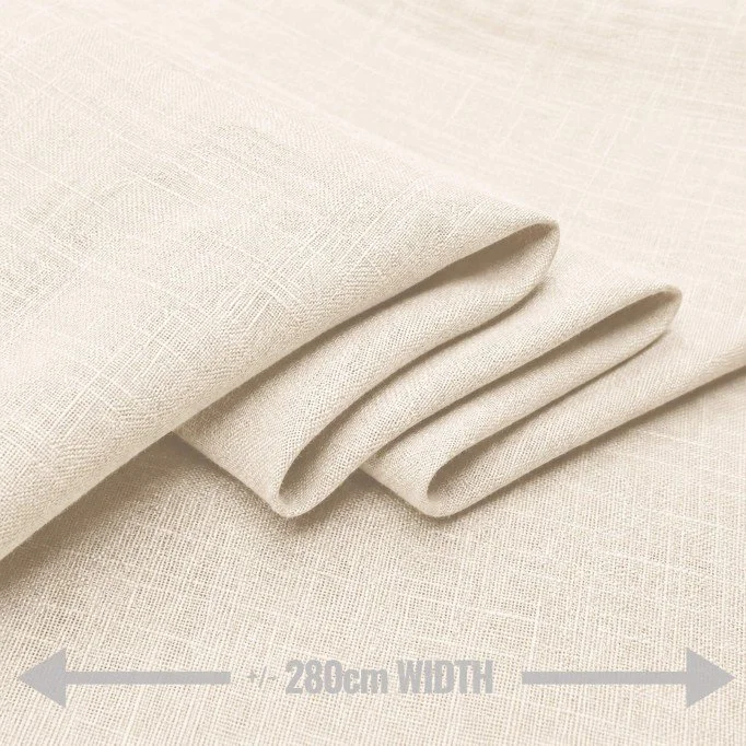 Linnen Stof 280cm Breed – Naturel Beige Enzymwashed Linnen Stof (280cm Breed) Naturel Beige - (Linnen Stof Enzymwashed)