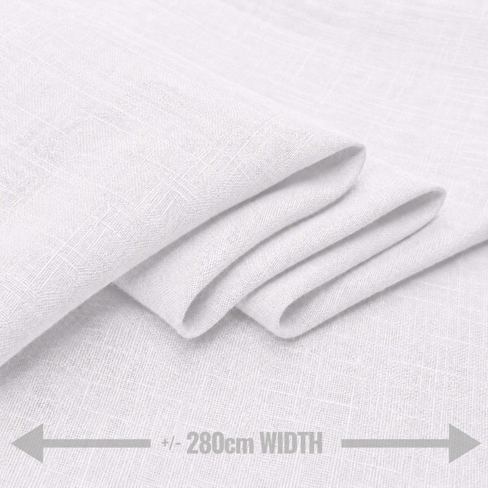 Linen Fabric (280cm Wide) White Linen Fabric (280cm Wide) White