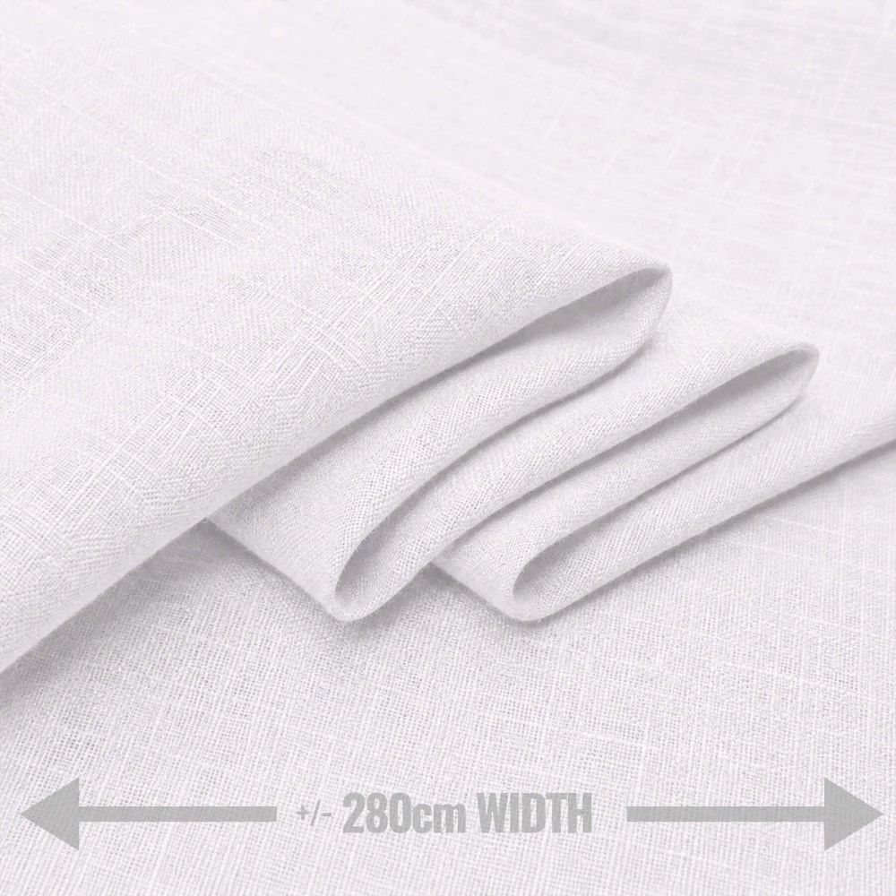 Linen Fabric (280cm Wide) White Linen Fabric (280cm Wide) White