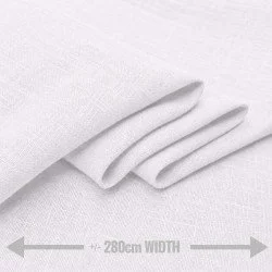 Leinenstoff (280cm Breit) Weiß