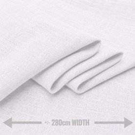 Leinenstoff (280cm Breit) Weiß