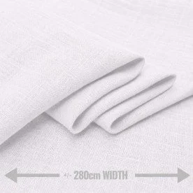 Linen Fabric (280cm Wide) White