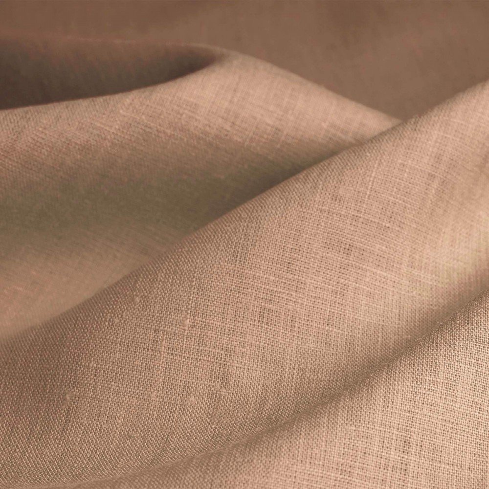 Linen Fabric (Enzymwashed) Cacao