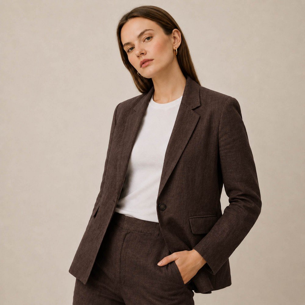 Linen Fabric (Enzymwashed) Dark Brown - (Linen Fabric Enzymwashed)