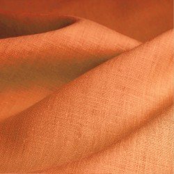 Tissu Lin (Enzymwashed) Orange Poussiéreux