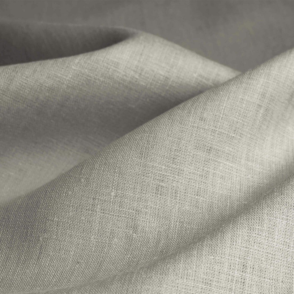 Linen Fabric (Enzymwashed) Khaki Green