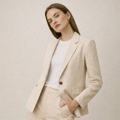 Hørstof Vasket (Enzymwashed) Lys Beige