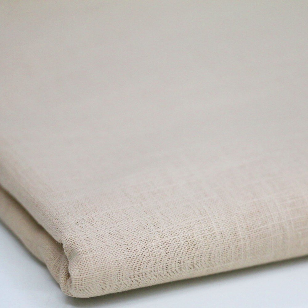Linen Fabric (Enzymwashed) 2 Meter Coupon Light Beige Linen Fabric (Enzymwashed) 2 Meter Coupon Light Beige