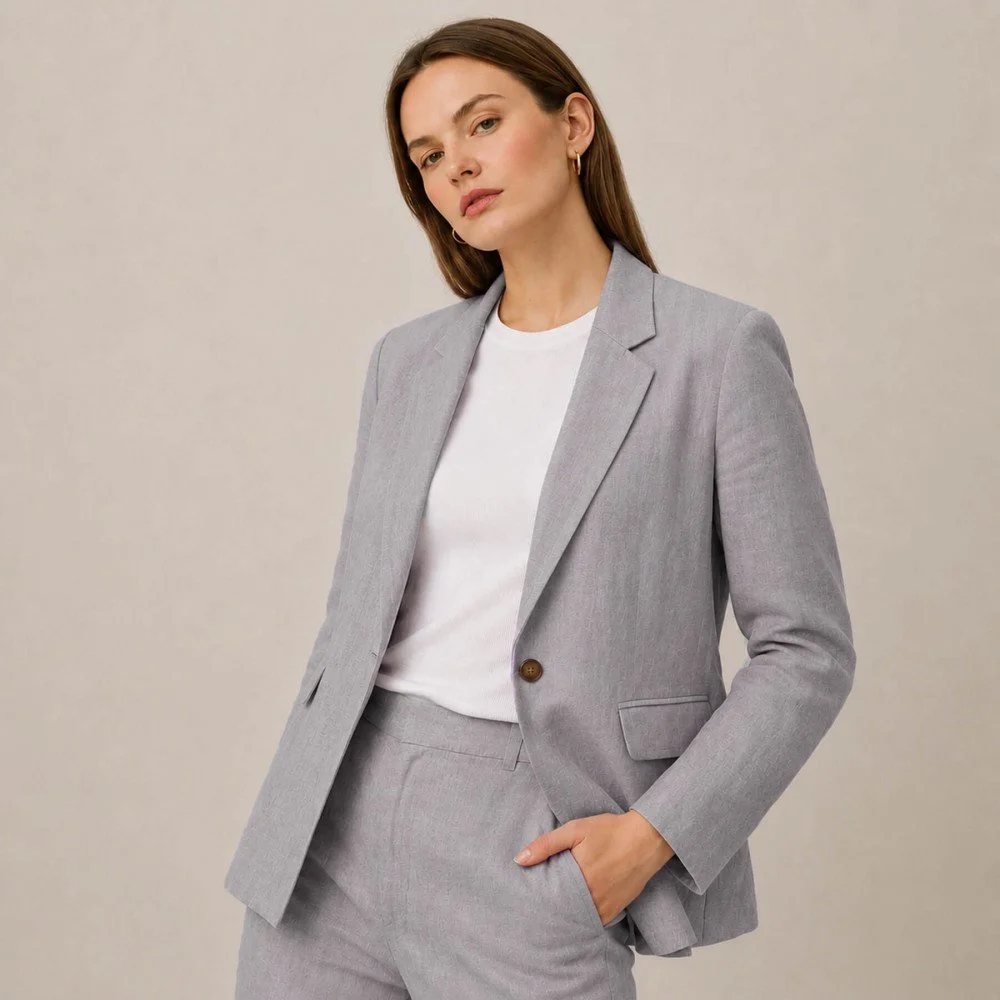Tessuto Lino (Enzymwashed) Grigio Chiaro