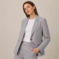 Tissu Lin (Enzymwashed) Gris Clair Tissu Lin (Enzymwashed) Gris Clair